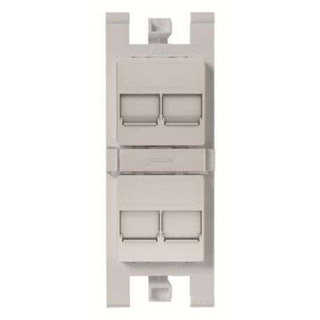 Niessen 2CLA101640T1301 Soporte plano para 4x RJ45 con pers. PL